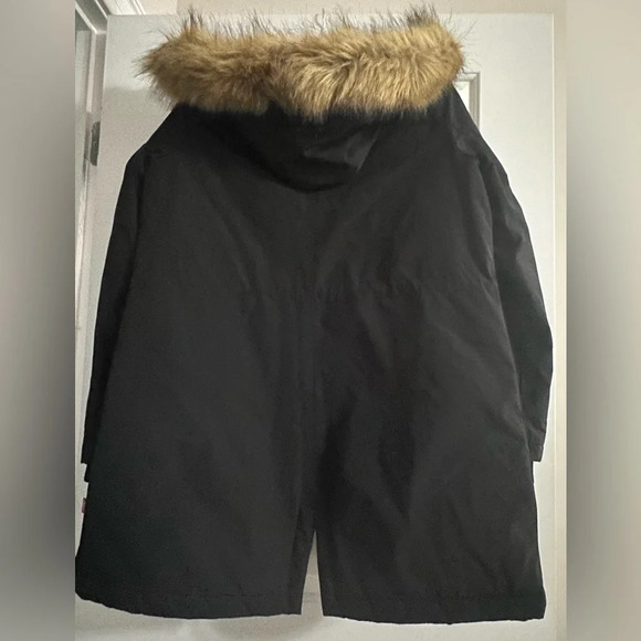 NWT Women's Levi's Arctic Cloth Fishtail Parka Jacket Size M Black - Picture 10 of 11